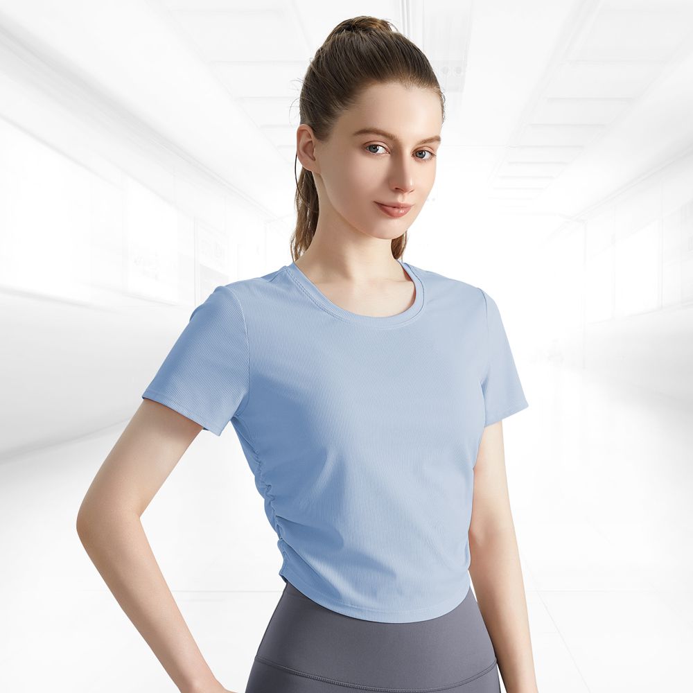 7A抑菌涼肌美型短上衣-牛仔藍