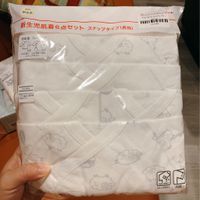 akachan honpo - 新生兒內衣6件組長袖 釦子款-動物-淡灰色 (50～60cm)