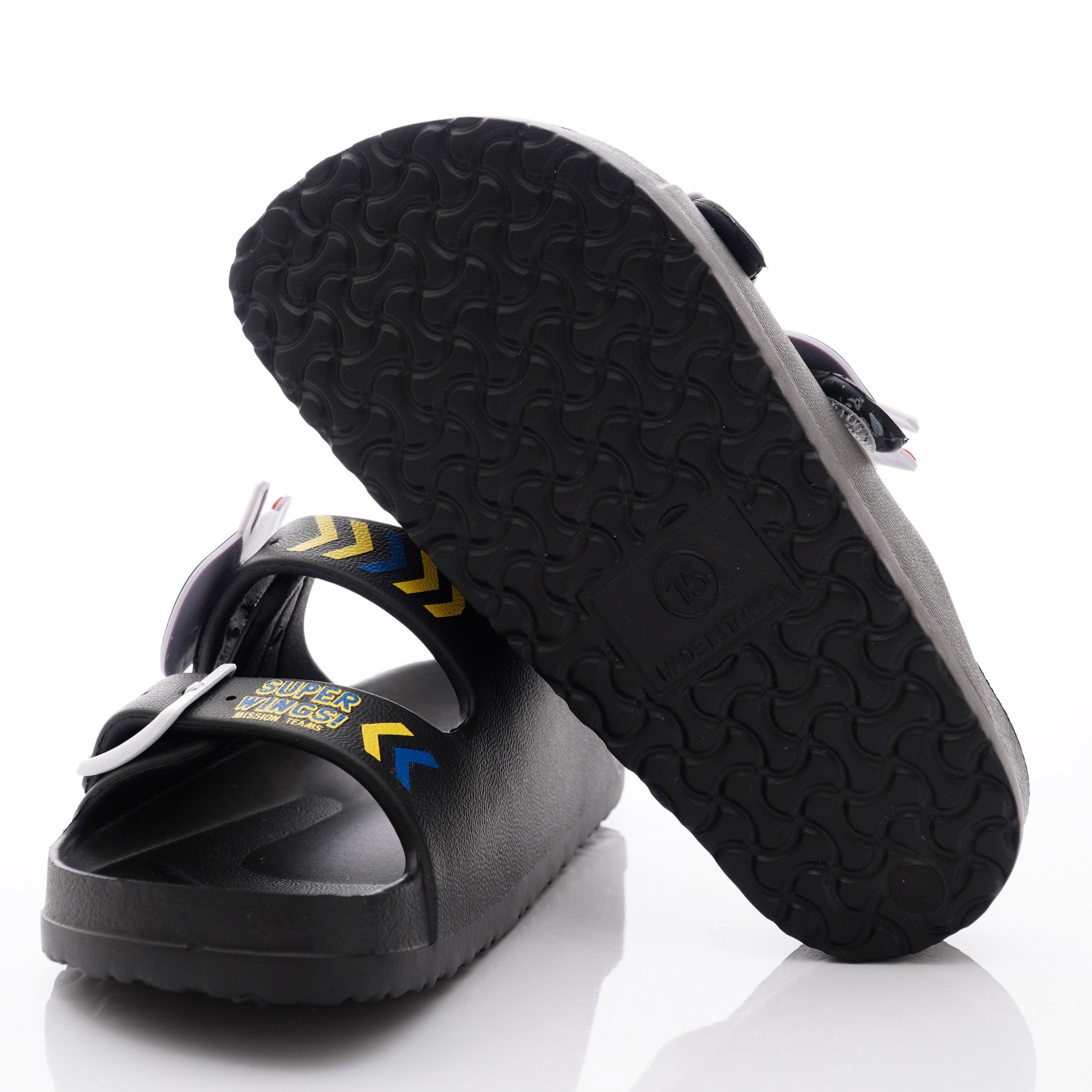 Super Wings - 超輕量休閒涼鞋/拖鞋(中小童段)-黑-S204706黑