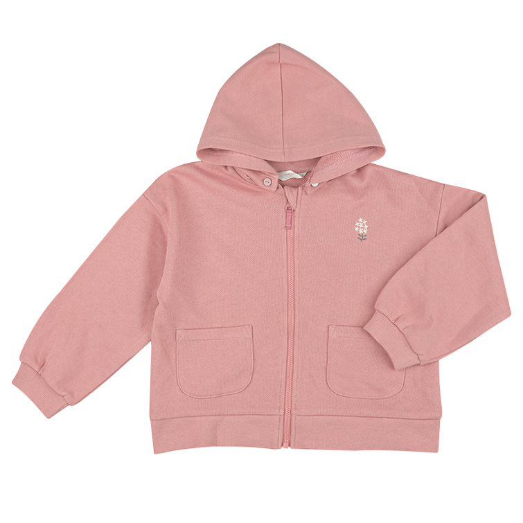 akachan honpo - 連帽外套-毛圈內裡-粉紅色