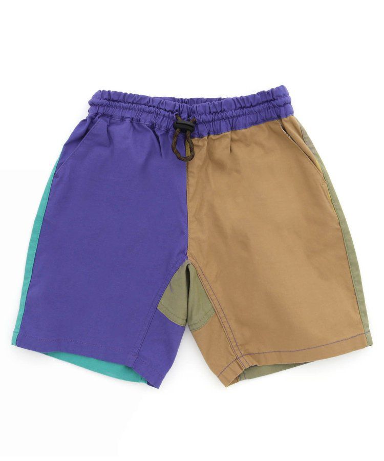 日本 BREEZE - 彩色標籤腰束口休閒短褲-軍綠