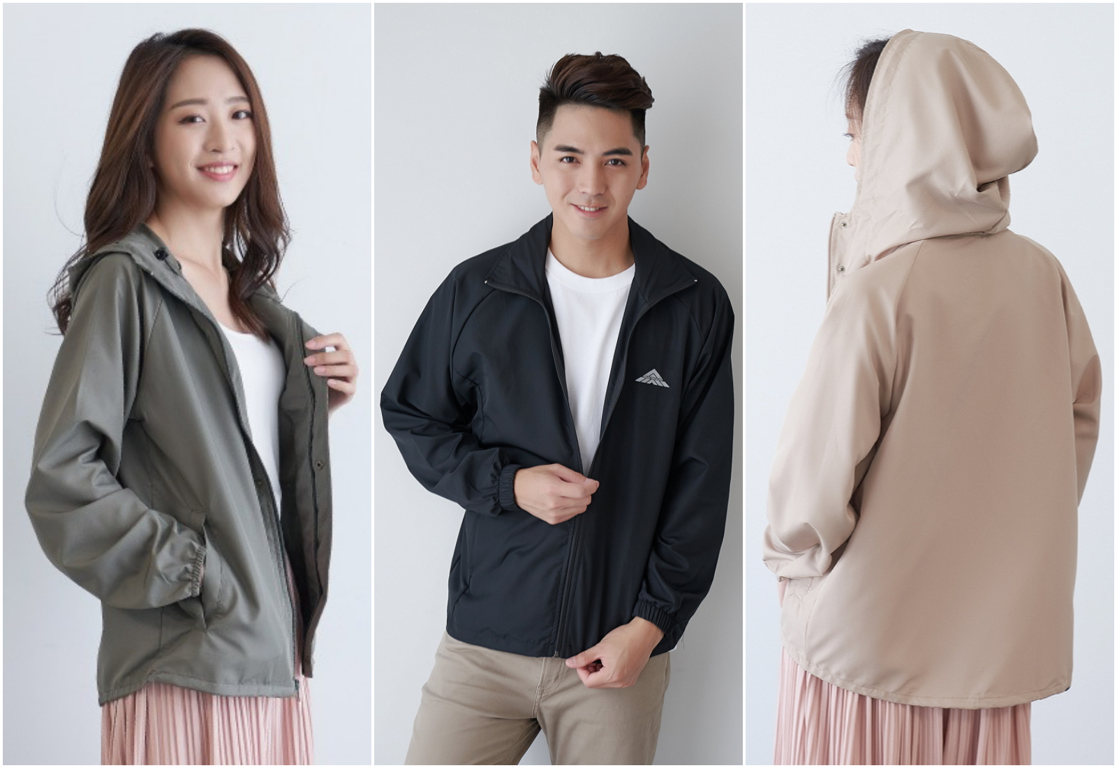 日系無印風 ☺ 多功能輕量連帽外套 / 遮陽裙