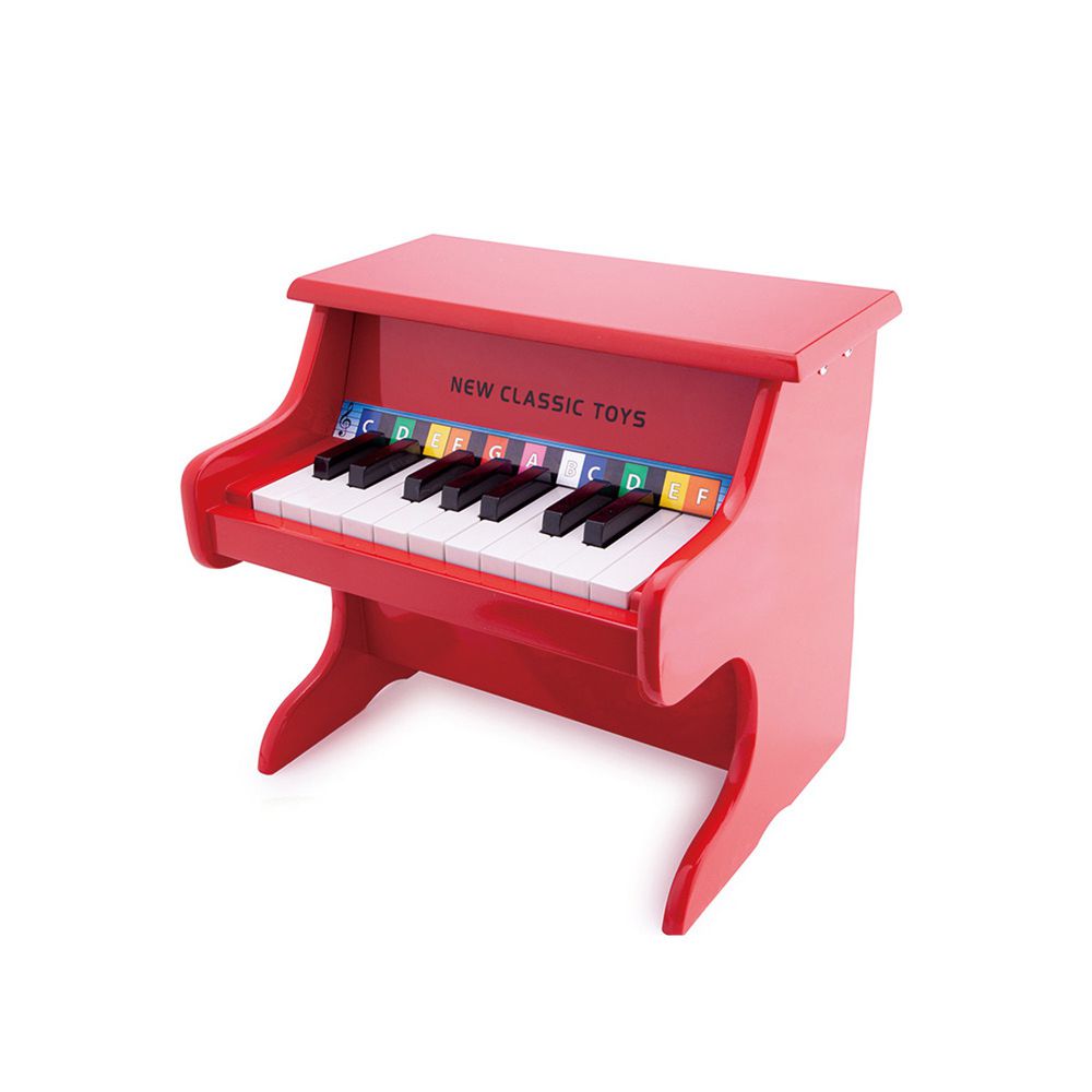 荷蘭 New Classic Toys - 幼兒18鍵鋼琴玩具-經典紅