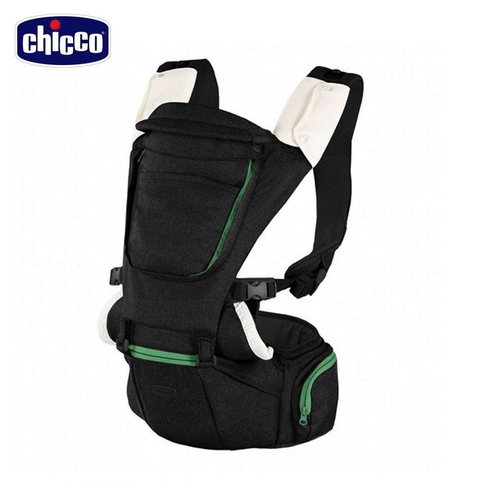 義大利 chicco - HIP SEAT輕量全方位坐墊/機能嬰兒揹帶-海盜黑