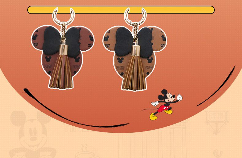 迪士尼手提電腦包-滿版小米奇+英文字-深咖啡色