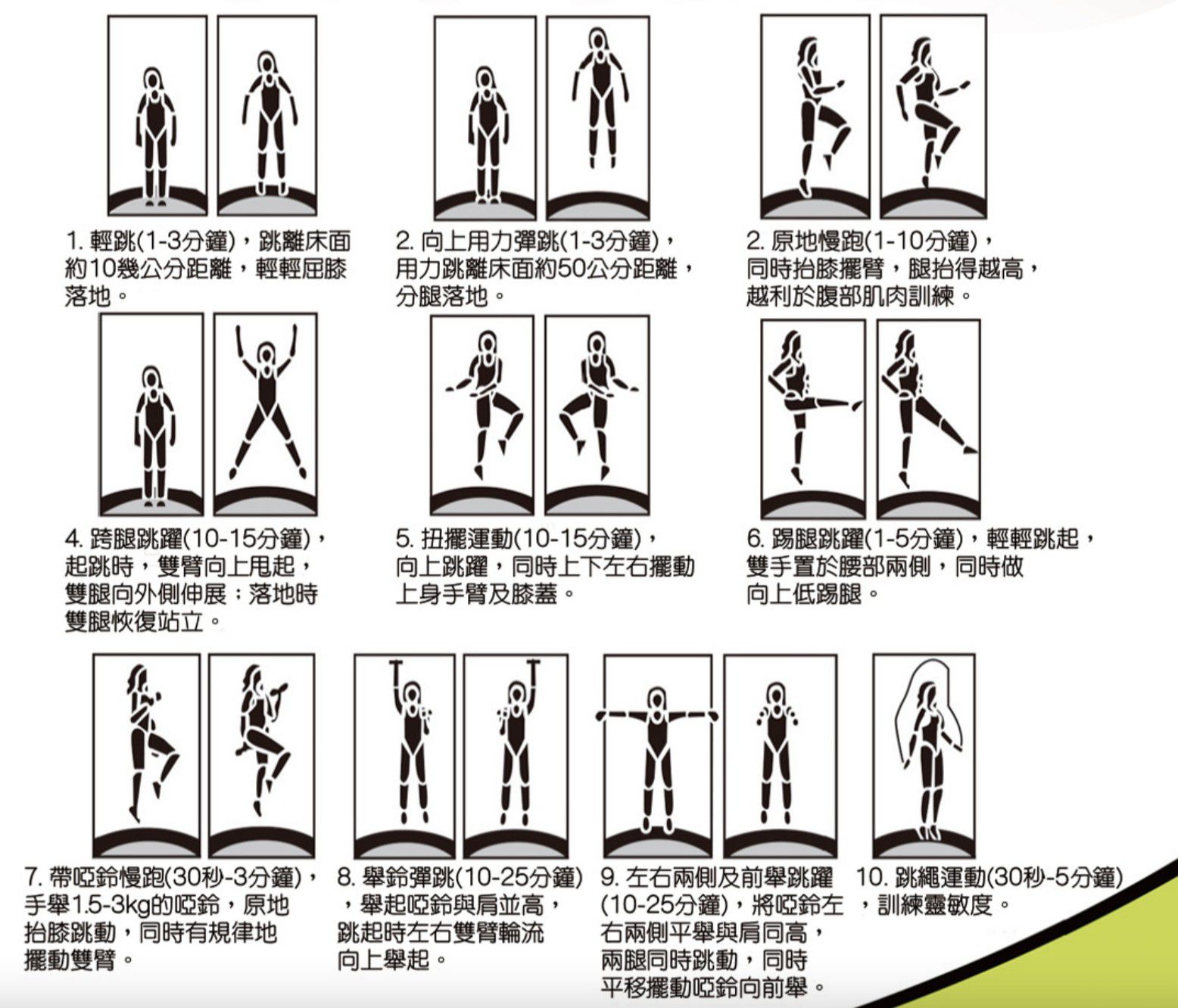 靜音扶手彈跳床【JumpMoon】8邊形結構更穩固