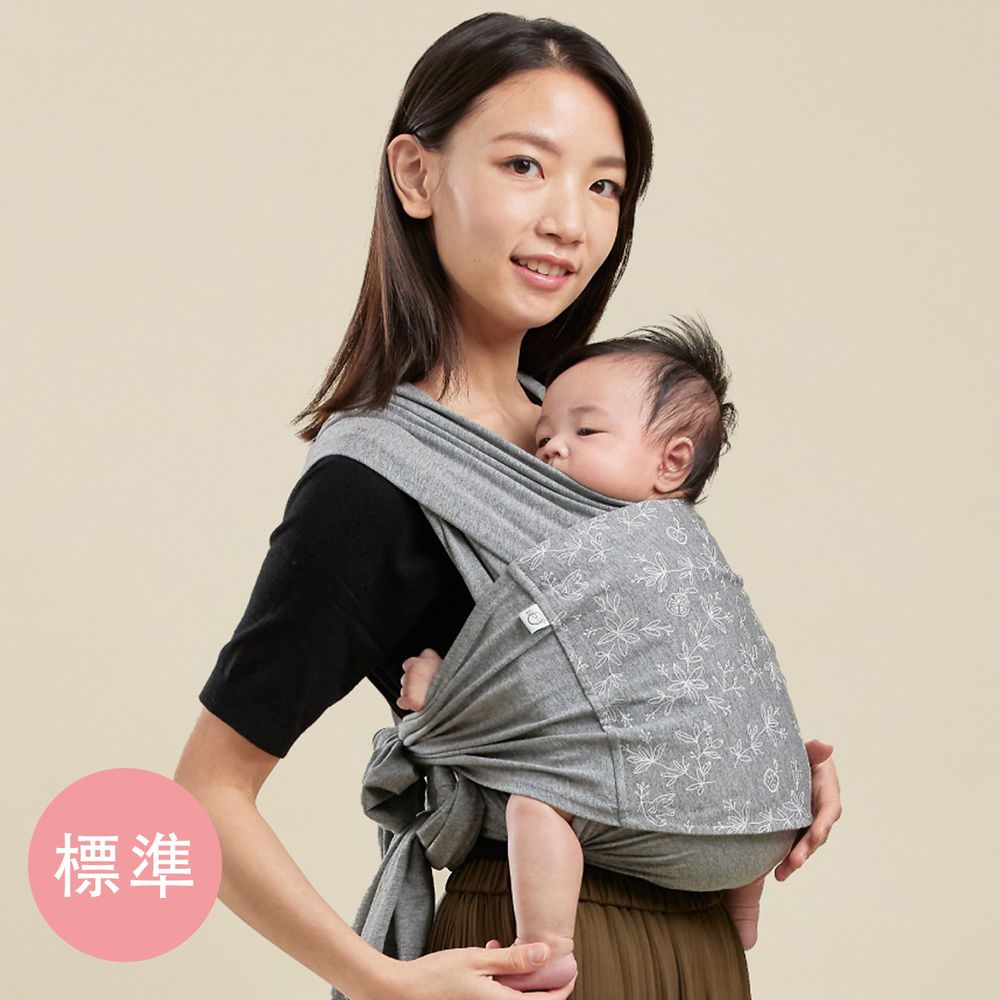 inParents - Snug 懷旅揹⼱ - 穿衣式嬰兒安撫揹巾-標準版 size 1-羽柔灰