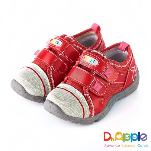 Dr. Apple - 機能童鞋-MIT微笑蘋果帥氣牛仔童鞋-紅