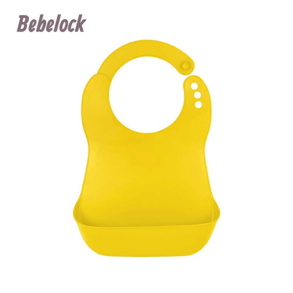 韓國BeBeLock - 口袋型防水圍兜-芥末黃