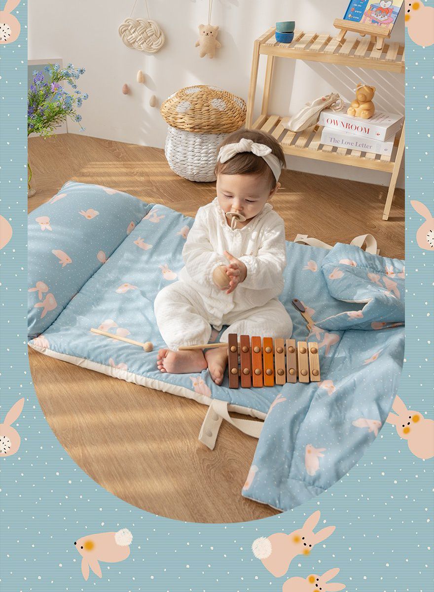 韓國 Formongde - 莫代爾5cm厚墊雙面用睡袋/寢具(附防水收納袋)-星空兔兔-*此款售完不補