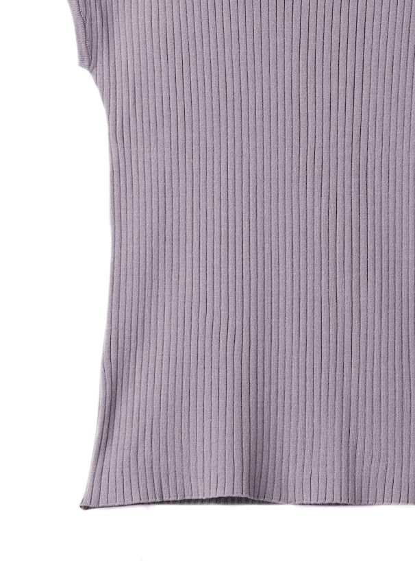 日本 GRL - 立領彈性羅紋兩件式短袖洋裝-淺米杏