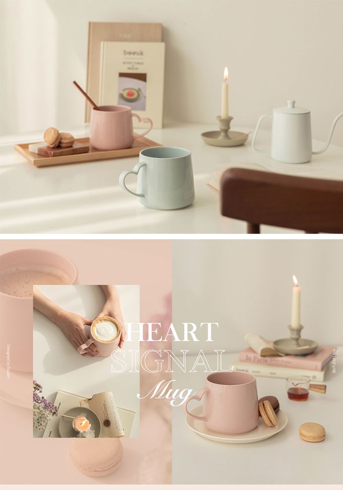 韓國 SSUEIM - 極簡ins爆款幸福愛心款情侶對杯組