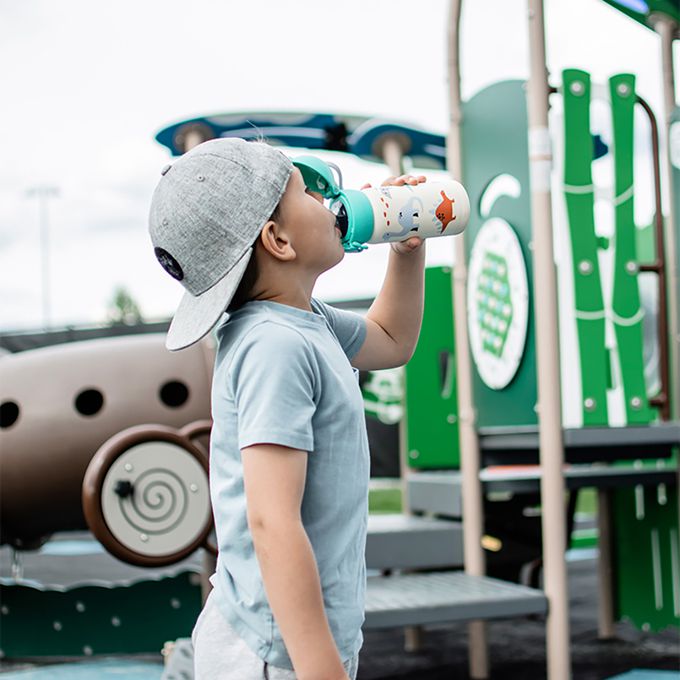 Nuby - 不銹鋼真空直飲杯-316不鏽鋼-小恐龍 (300ml)