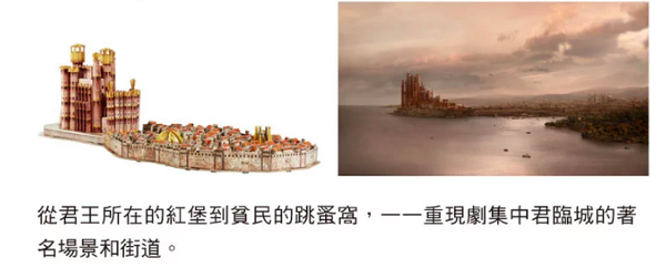 4D Cityscape - 3D-模型拼圖-冰與火之歌:君臨城-260片