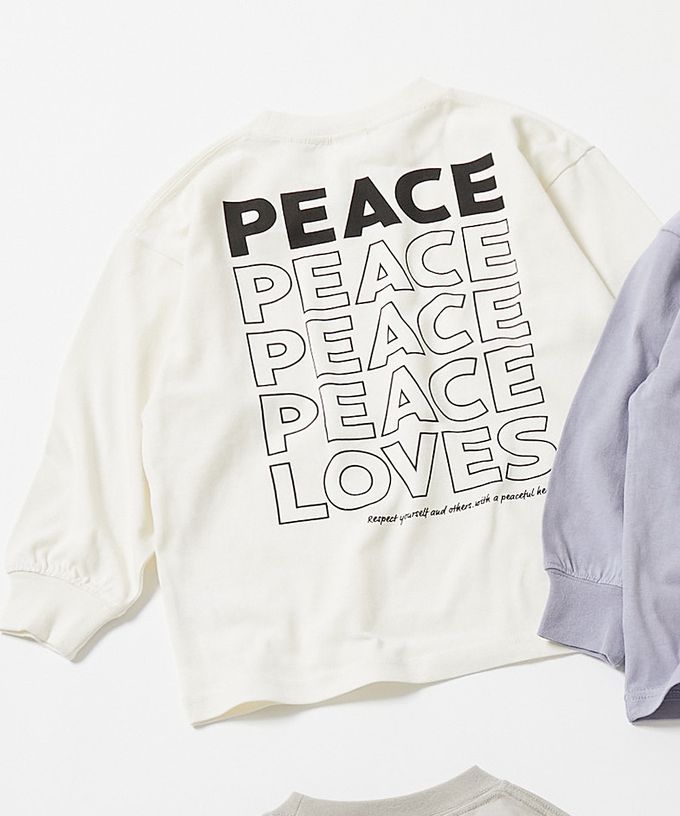 日本 devirock - 100%棉 定番印花寬版長袖上衣-幾何方塊-紫