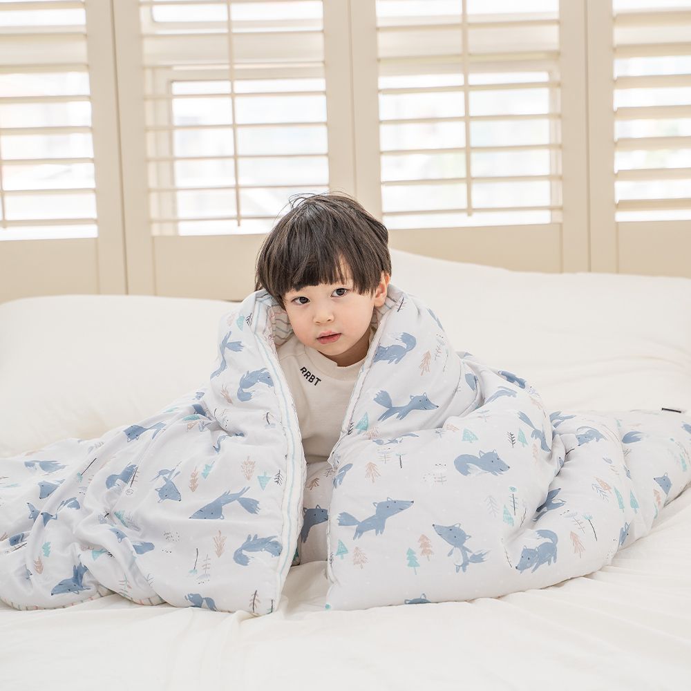 莫代爾兒童四季被-狐狸森林 - 藍-100x150cm