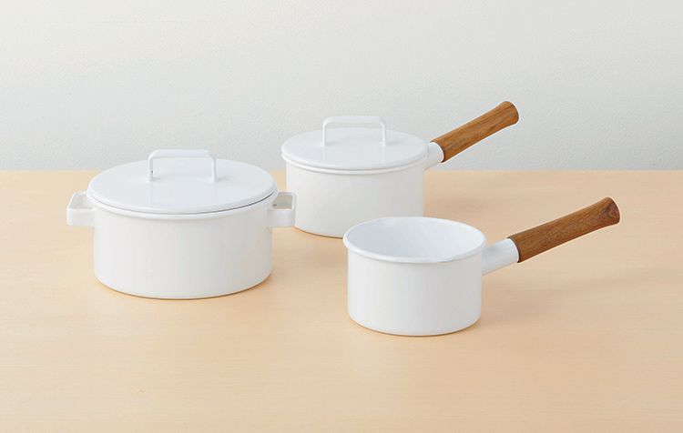 日本 365methods - 單柄附蓋琺瑯牛奶鍋-黃 (16cm)-1.7L