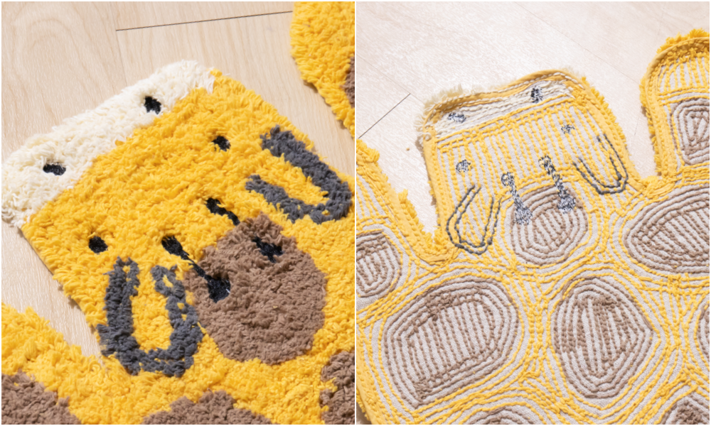 日本代購 - 動物造型長型腳踏墊-鯨魚-水藍 (約35x120cm)