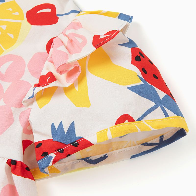 韓國 OZKIZ - (附包包)夏日水果樂園高腰洋裝