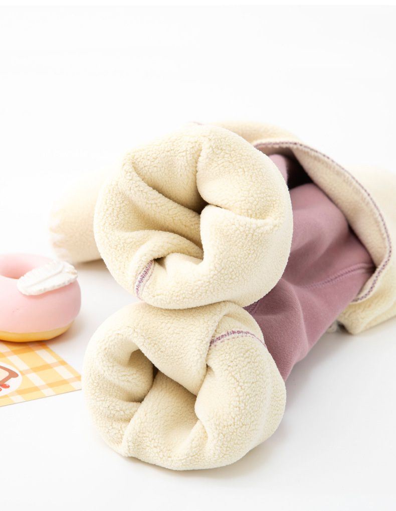 FANMOU - 加絨加厚保暖內搭褲裙-小小愛心-黑色