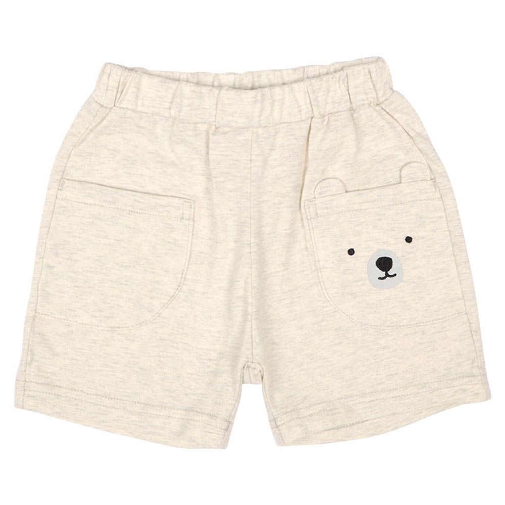 短褲-動物-象牙白色
