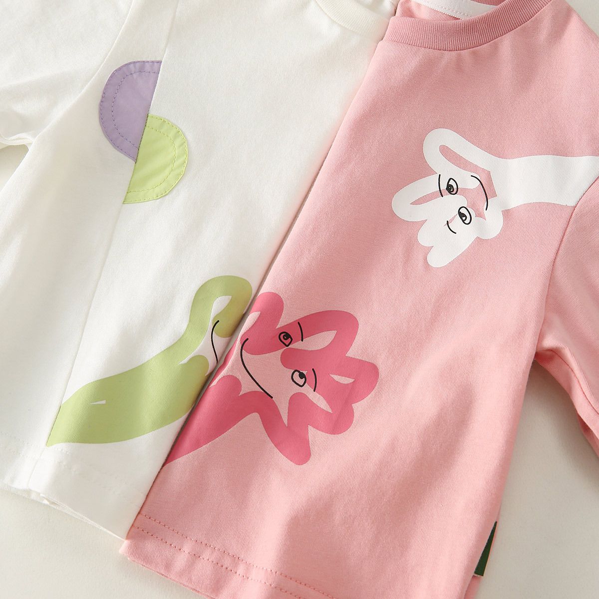 純棉Q萌長袖上衣-微笑-粉色