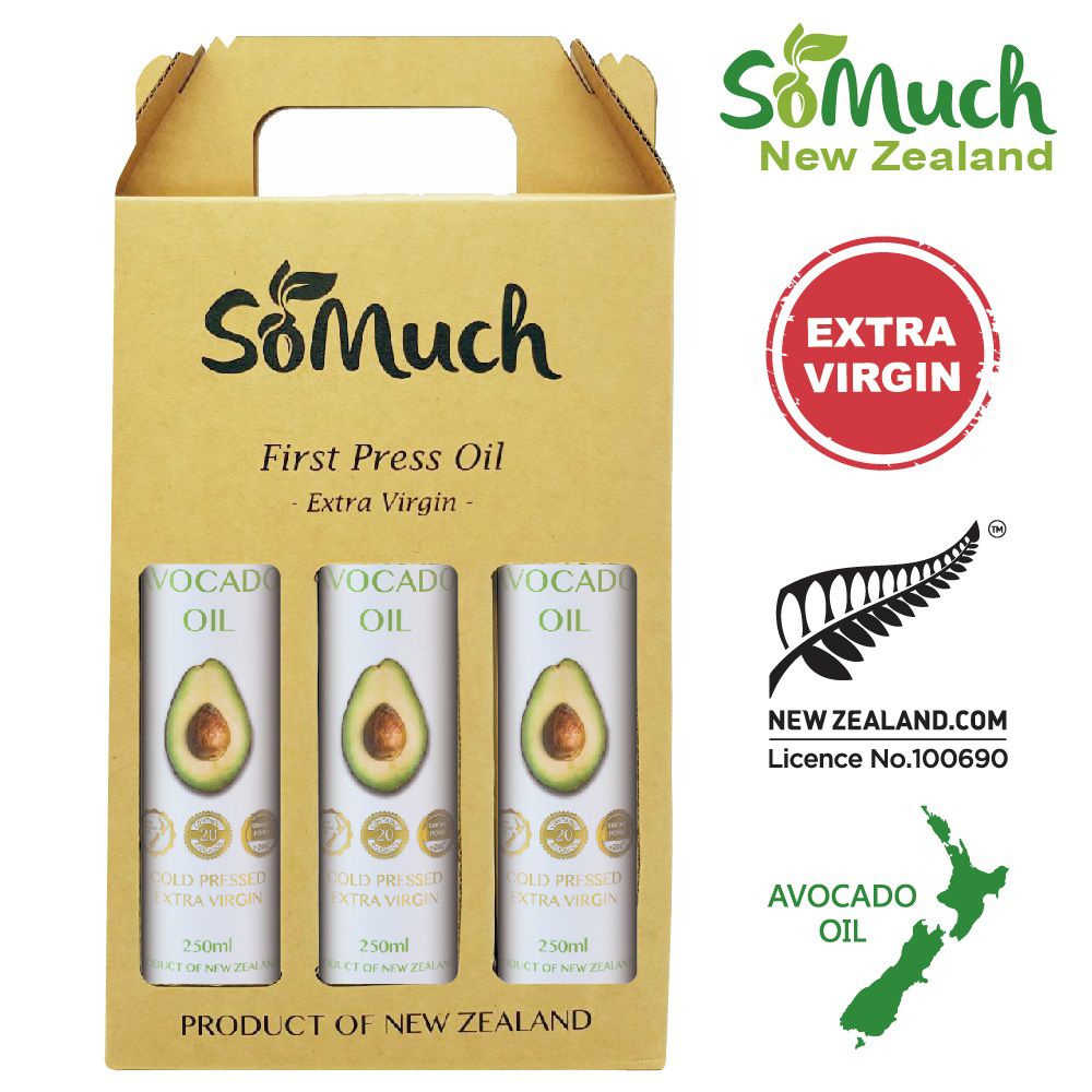 壽滿趣 - 紐西蘭Somuch-頂級豪華優惠三件禮盒組-頂級冷壓初榨酪梨油*3-250ml*3