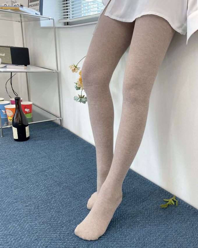 韓國Marian - 時尚保暖彈性褲襪-米色 (Free)