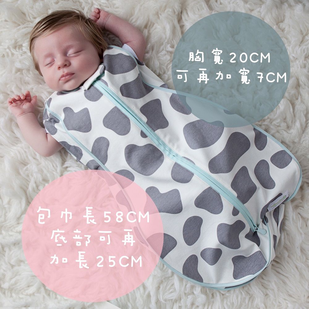 Woombie - 成長包巾-四季款-純白點點 (單入)-0-18m