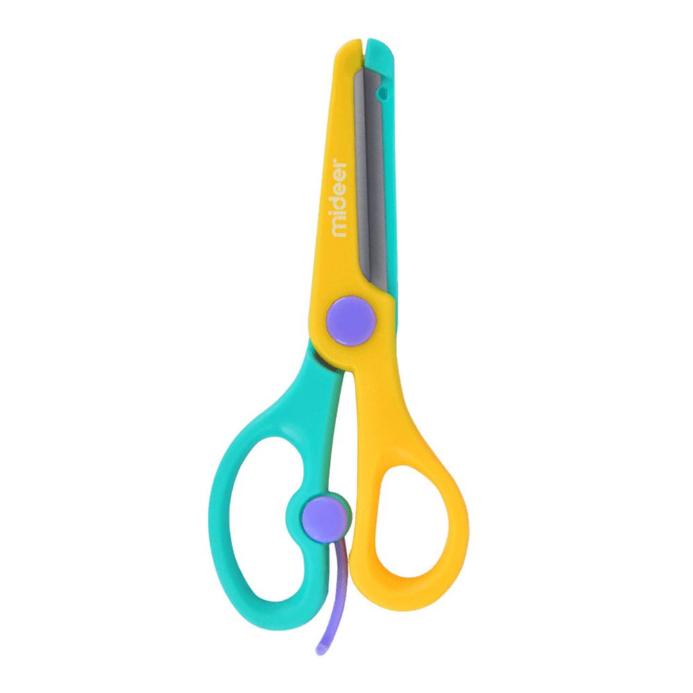 MiDeer - 兒童圓頭安全剪刀(黃綠款)