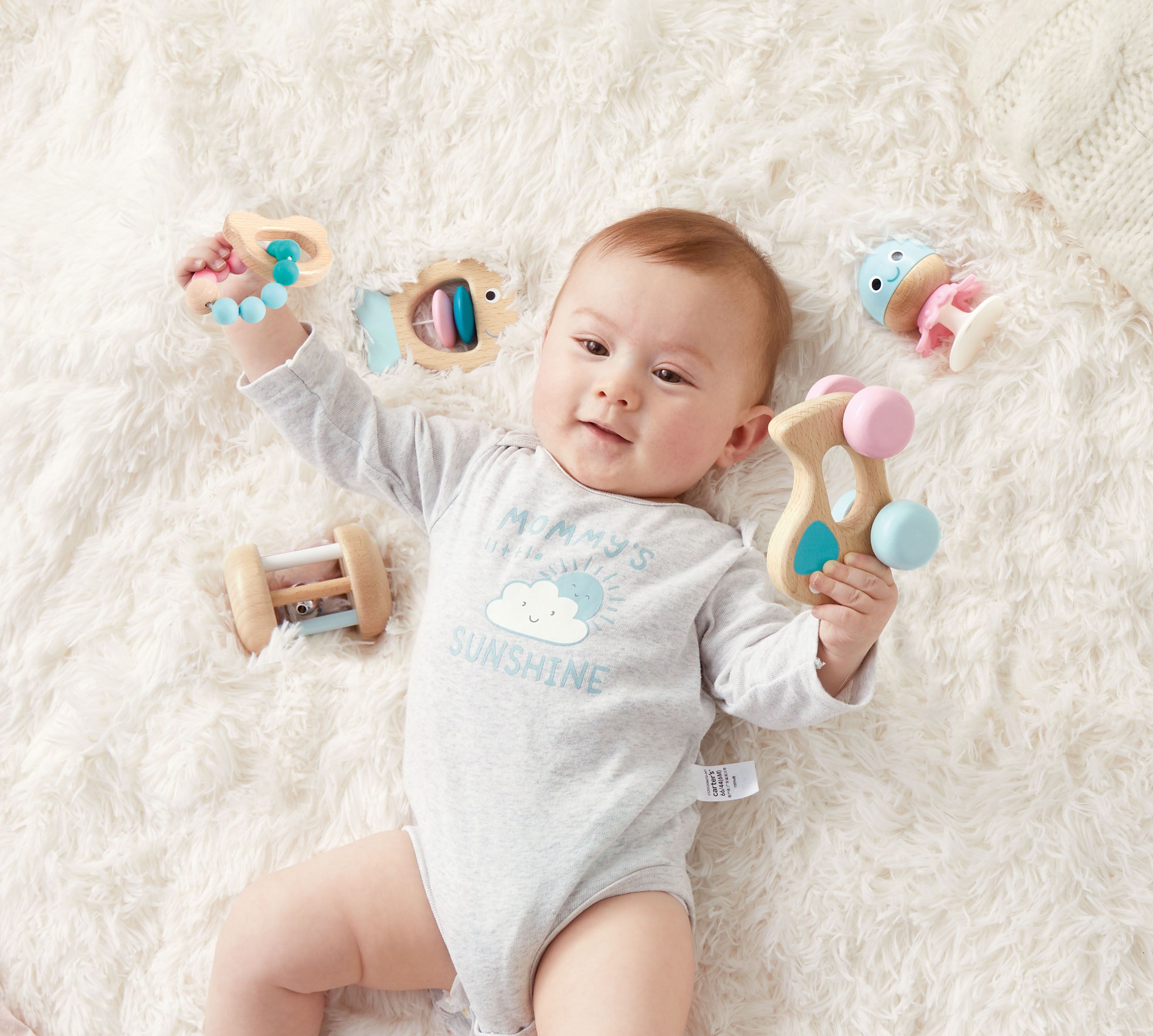 德國 Hape - 嬰幼兒安撫搖鈴五件組