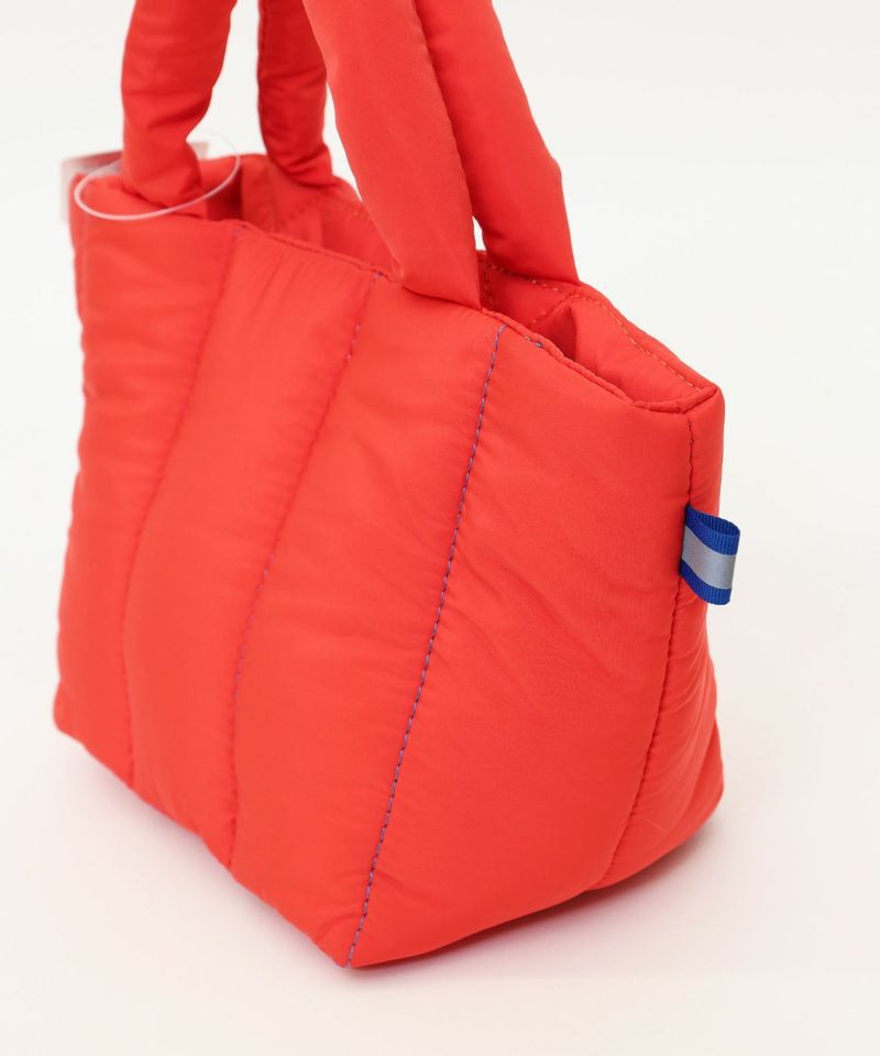 日本 COOCO - 衍縫鋪棉雲朵手提包-亮橘 (W20*H18*D14cm)