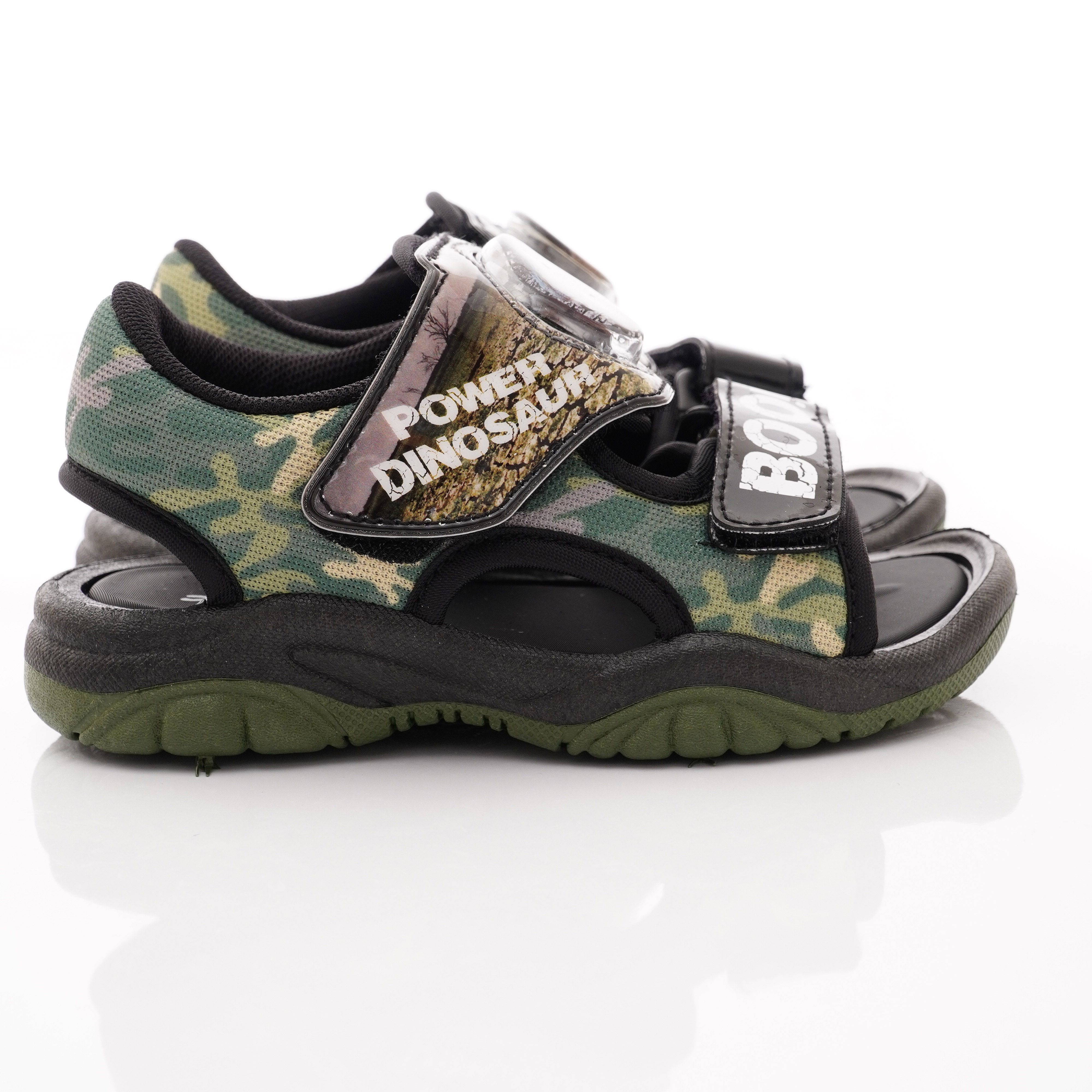 侏羅紀世界 - 恐龍電燈涼鞋款(中小童段)-綠