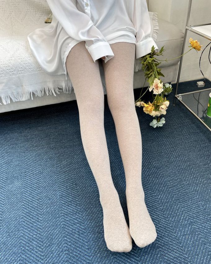 韓國Marian - 時尚保暖彈性褲襪-米色 (Free)