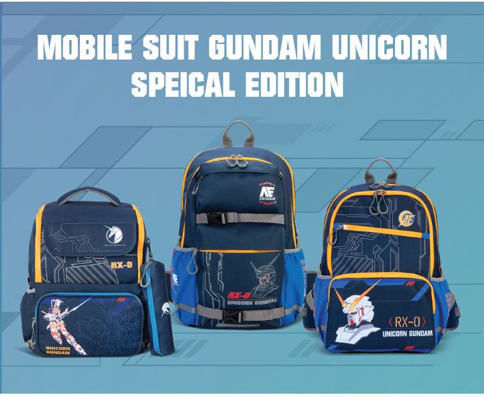 impact 怡寶 - 機動戰士鋼彈AGS Pro懸浮減壓護脊書包-中-藍(IMGU76210AP98)|身高130cm以上適用