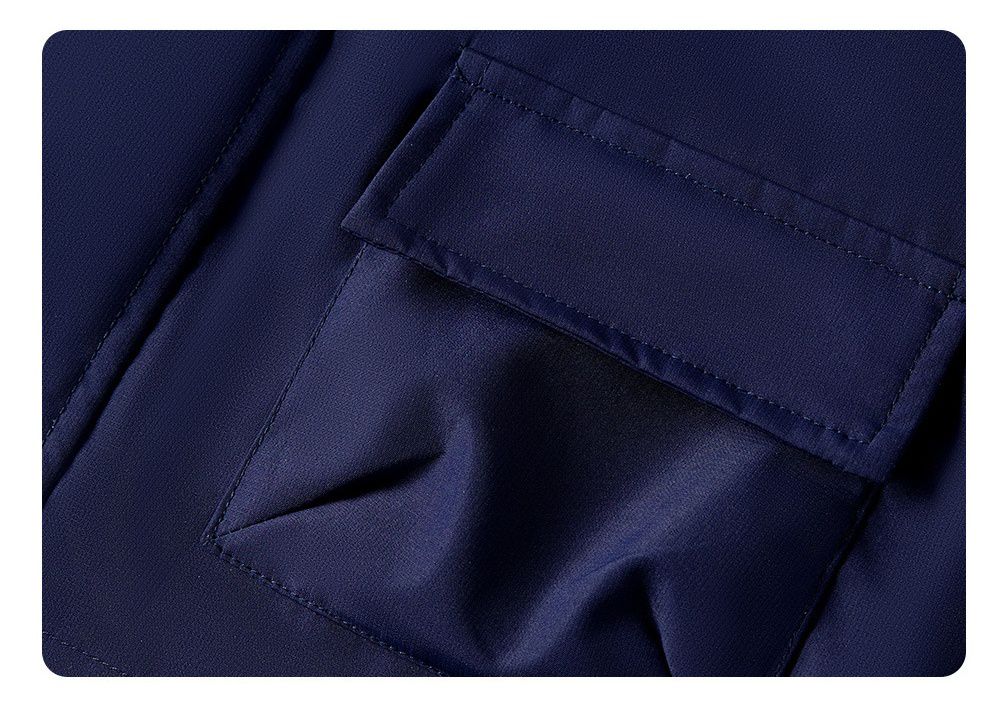 卡通汪汪隊防風防水連帽衝鋒外套-卡通人物阿奇-米白+深藍