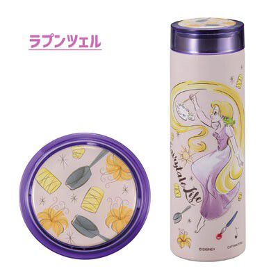 日本 Pearl 金屬 - 迪士尼 輕量不鏽鋼保冷保溫瓶-米奇米妮愛心-米灰-300ml