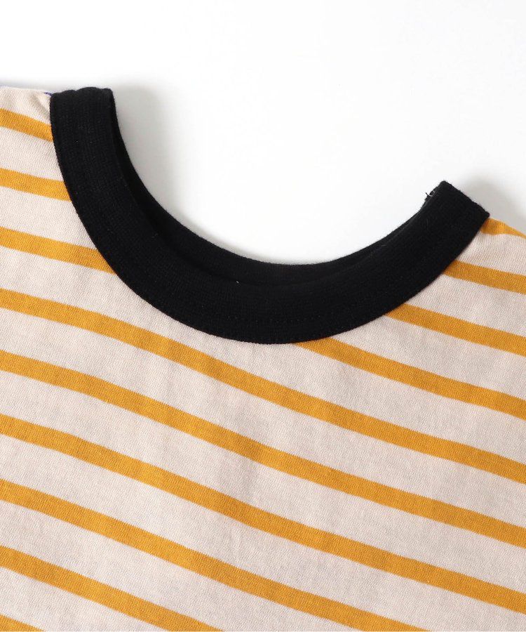 日本 BREEZE - 正反OK！圓領印花短袖上衣-線性-黑