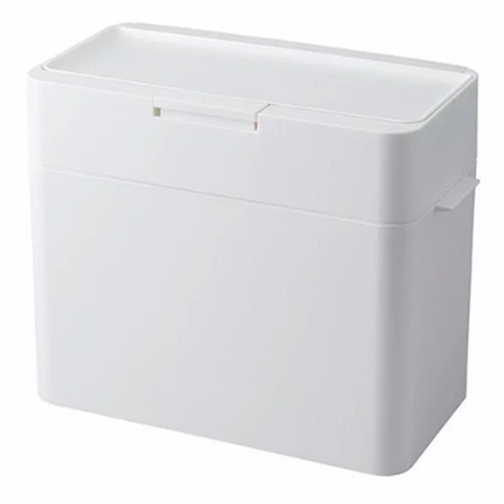 日本 LIKE IT - Seals 多功能小型防臭按壓式垃圾桶 9.5L-白色-9.5L