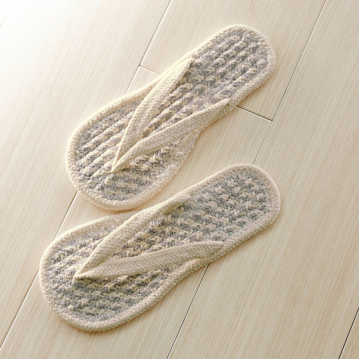 日本千趣會 - 夏日款 印度棉舒適夾腳室內拖鞋-海軍藍