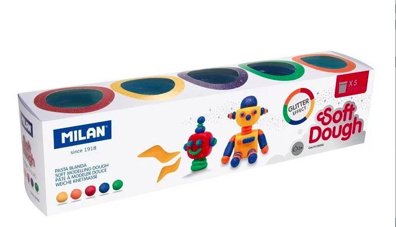 MILAN - 捏捏麵團好好玩黏土-閃光糰子(5色入)