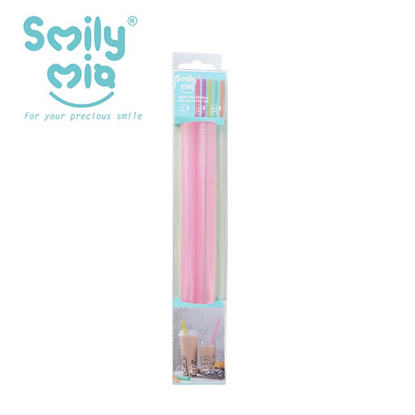 美國 Smily Mia - SmilyMia矽膠吸管組2入-(大小珍珠)-綠