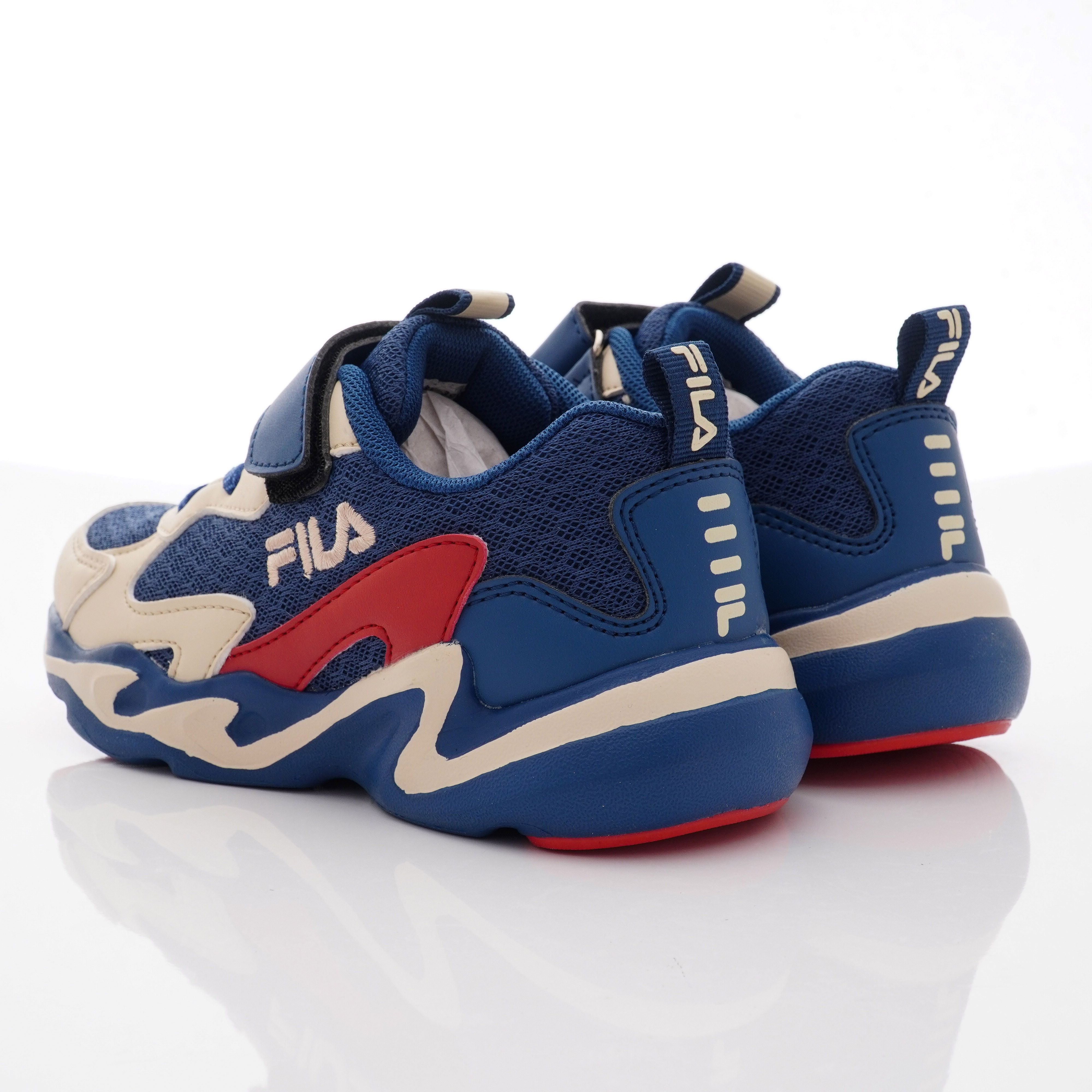 FILA - 機能穩定運動鞋款(中大童段)-藍