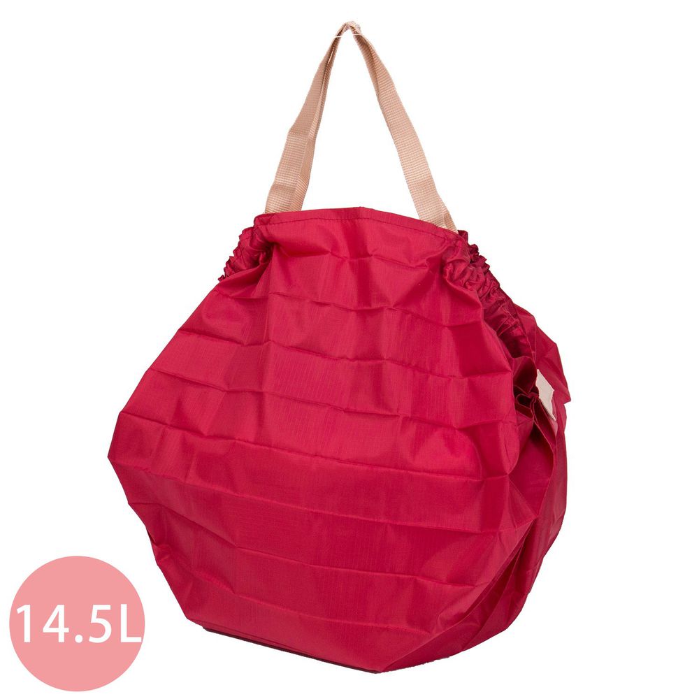 日本 MARNA - Shupatto 秒收摺疊購物袋-熱情紅 (M(30x35cm))-耐重5kg / 14.5L