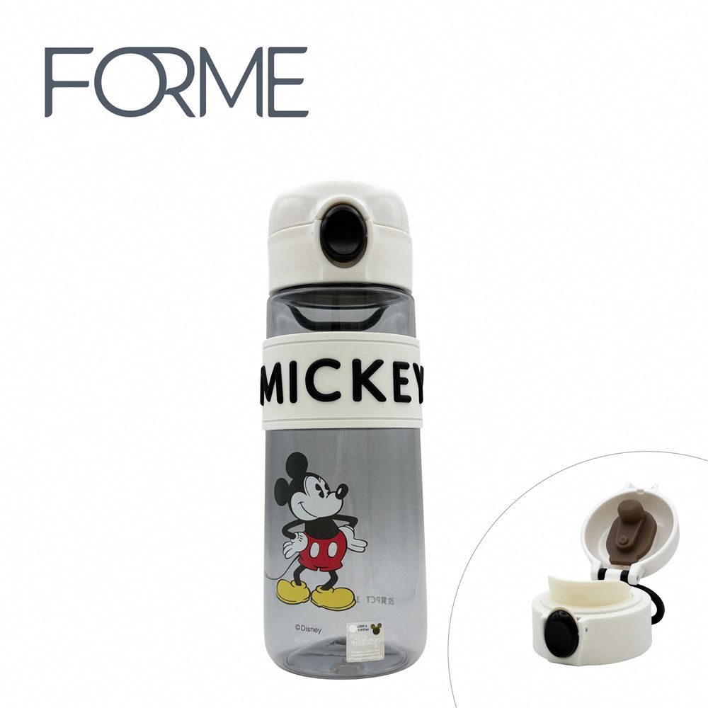 正版授權兒童水壺 直飲彈跳冷水壺 活力杯-米奇/白 (620ml)
