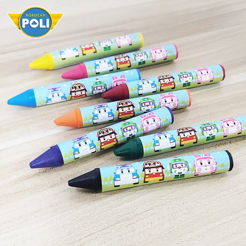 Robocar Poli 波力 救援小英雄 8色 大豆蠟筆