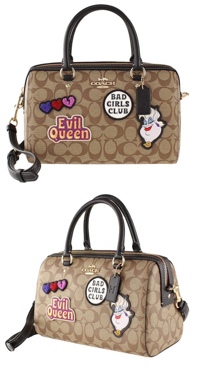 COACH - 滿版LOGO迪士尼聯名波士頓包 (壞皇后)