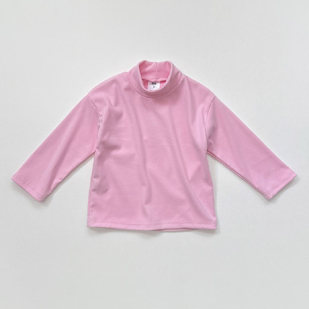 W.S.B. 百搭桃皮絨中領長袖上衣-粉