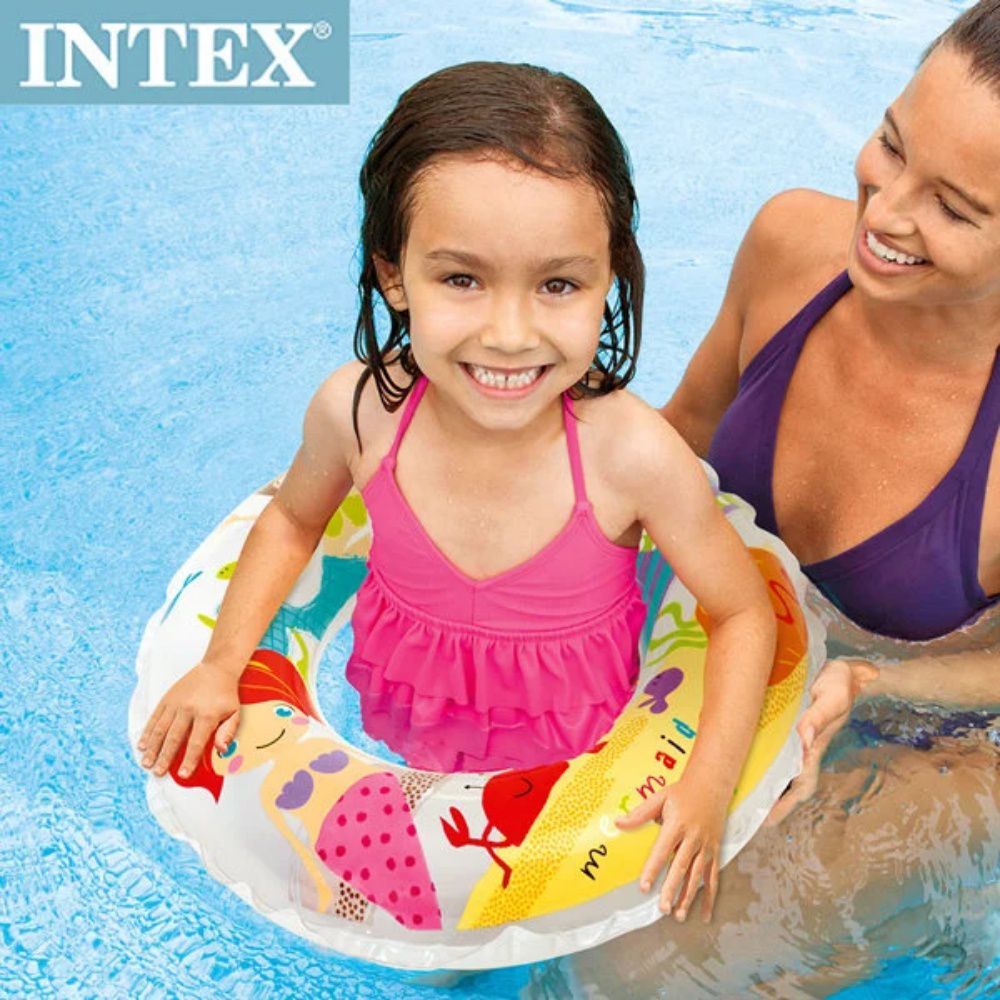 INTEX - 卡通游泳圈 61cm(圖案隨機) 適用：6~10歲(59242)