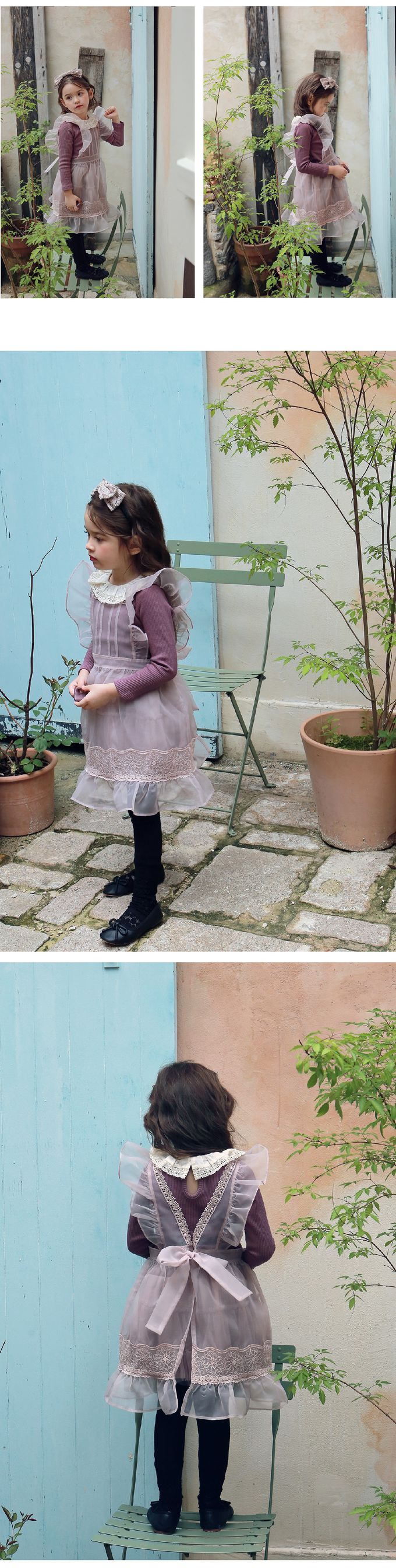 韓國 Puellaflo - 迷人蕾絲中長背心裙-藕粉